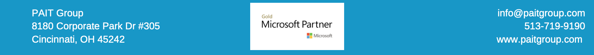 Gold partner image footer