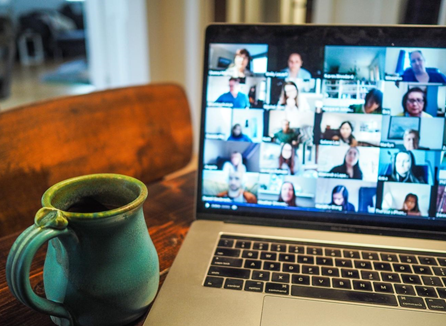 Virtual Team Meeting in Microsoft Teams / Image description: Microsoft Teams virtual office meeting 