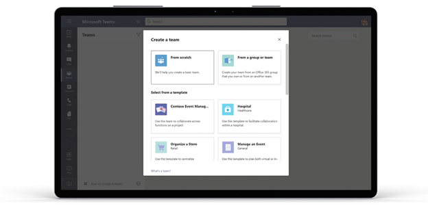 Creating a Team with Microsoft Teams Templates